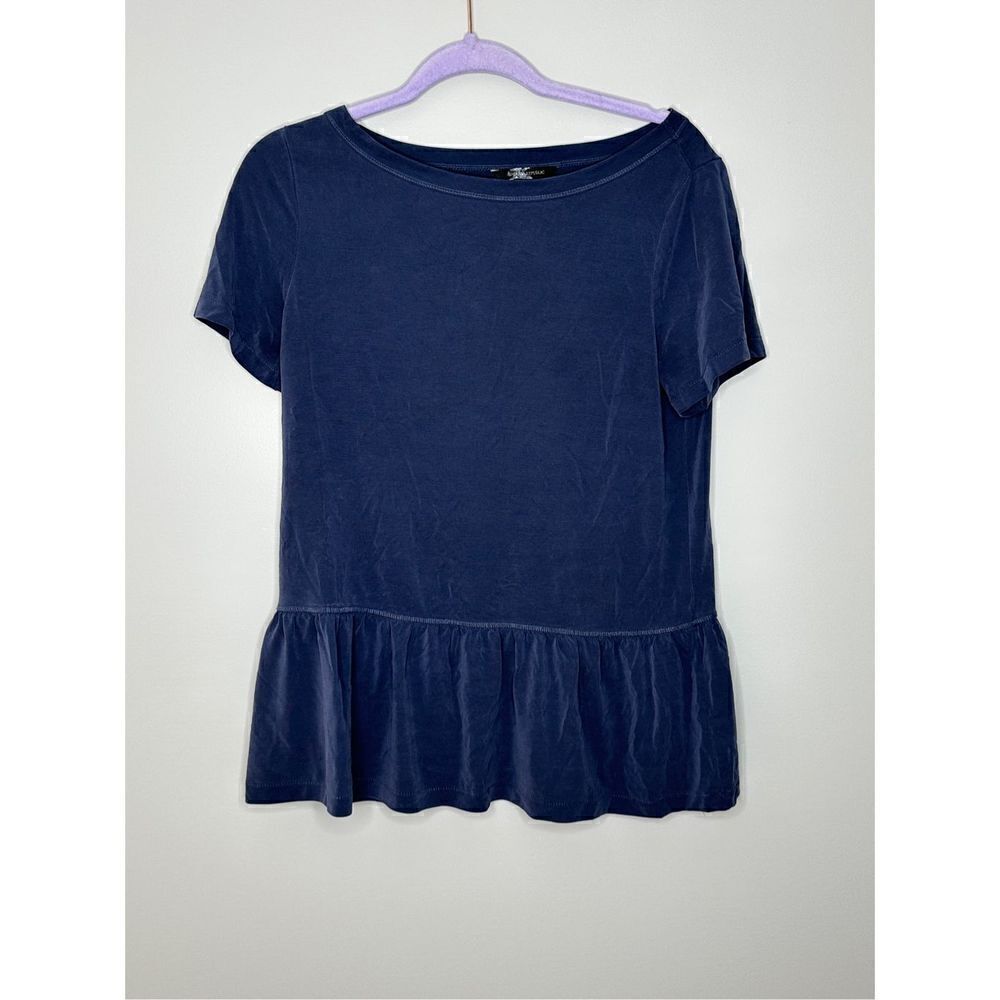 Banana Republic Navy Peplum Top Size Small